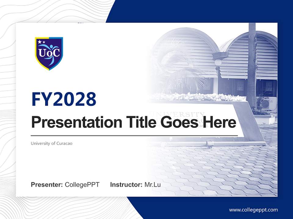 University of Curacao Academic Presentation/Research Findings Report PPT Template4:3 ratio PPT effect preview image5