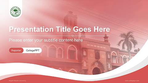 Aligarh Muslim University Lecture Sharing and Networking Event PPT Template