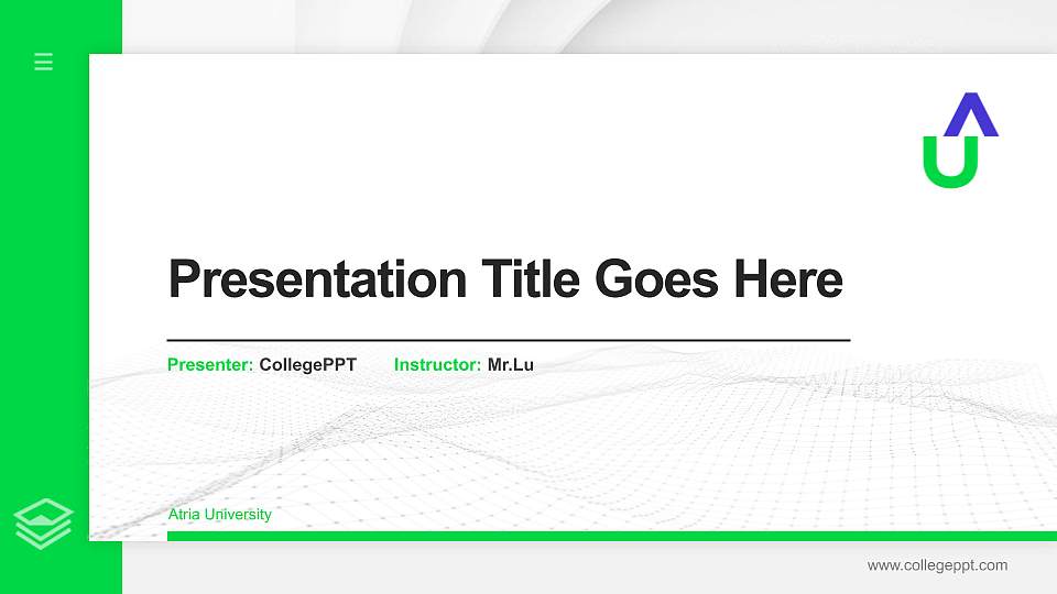 Atria University Thesis Proposal/Graduation Defense PPT Template16:9 ratio PPT effect preview image