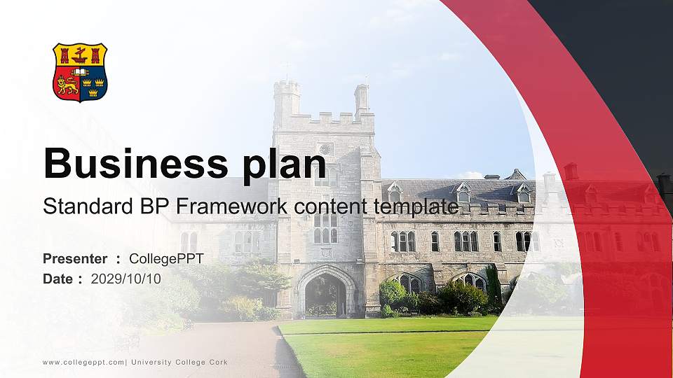 University College Cork Competition/Entrepreneurship Contest PPT Template16:9 ratio PPT effect preview image