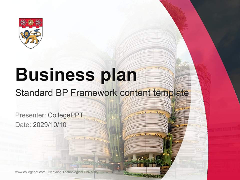 Nanyang Technological University Competition/Entrepreneurship Contest PPT Template4:3 ratio PPT effect preview image9