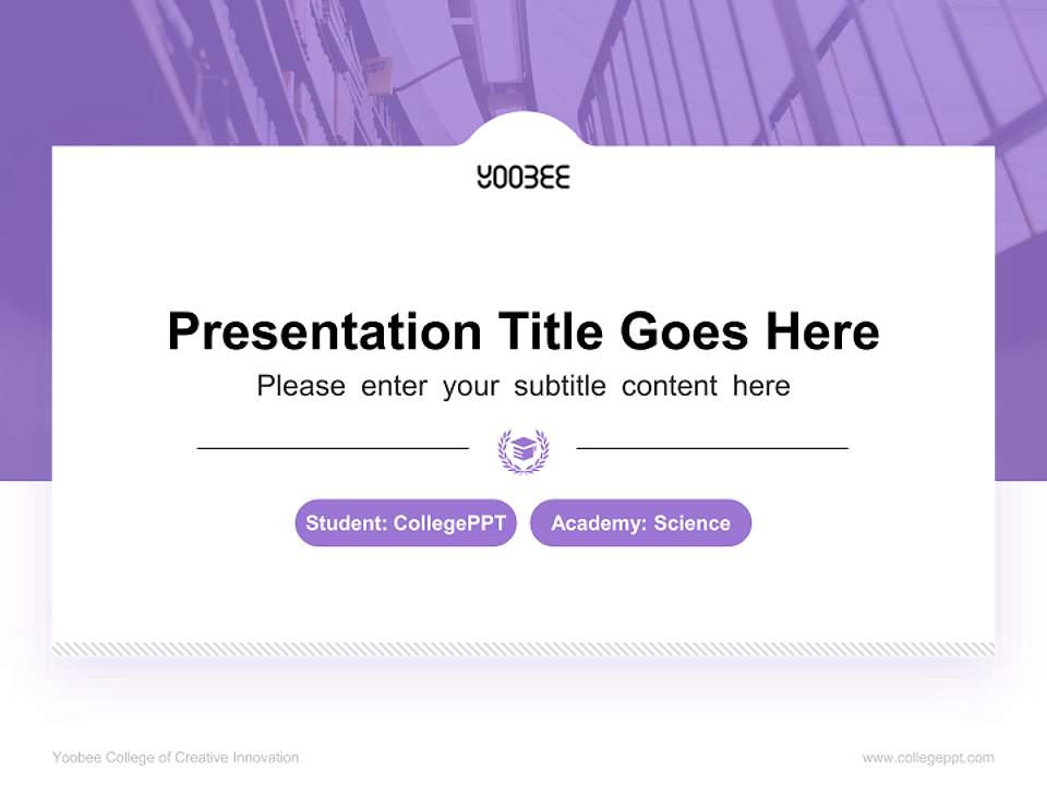 Yoobee College of Creative Innovation National Scholarship Defense PPT Template4:3 ratio PPT effect preview image4