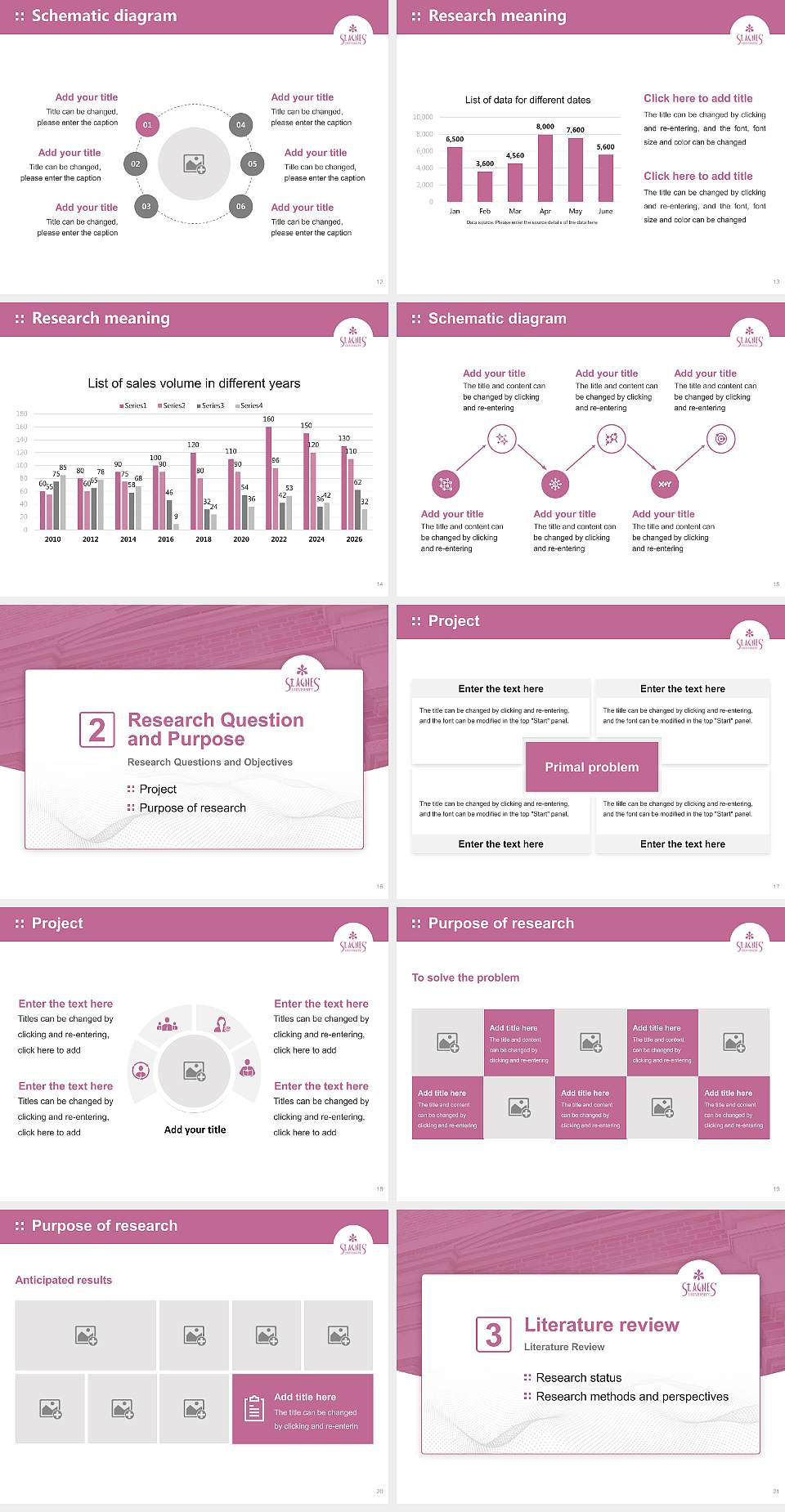 Heian Jogakuin (St. Agnes’) University Graduation Thesis Defense PPT Template4:3 ratio PPT effect preview image3