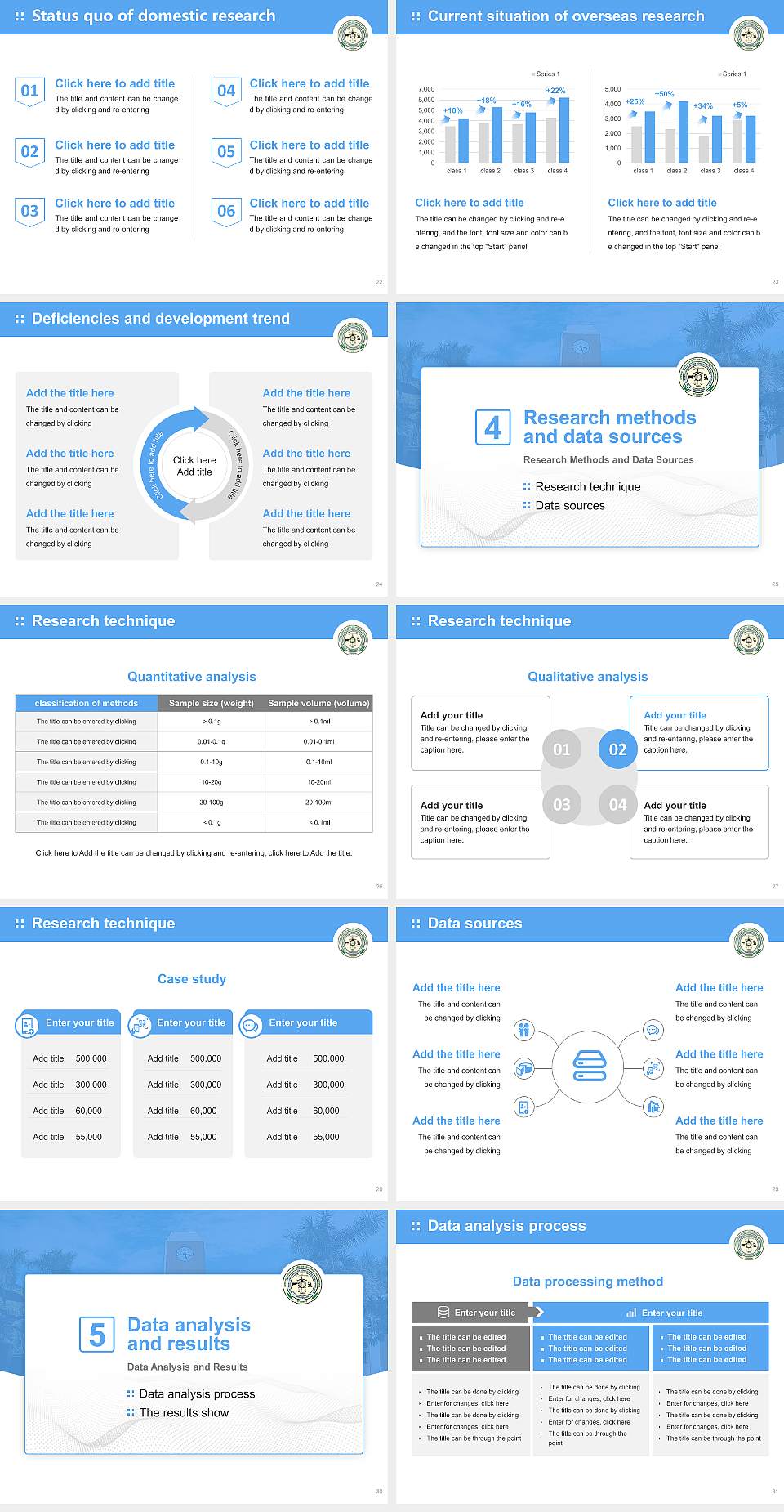 G.B. Pant University of Agriculture and Technology Graduation Thesis Defense PPT Template4:3 ratio PPT effect preview image4