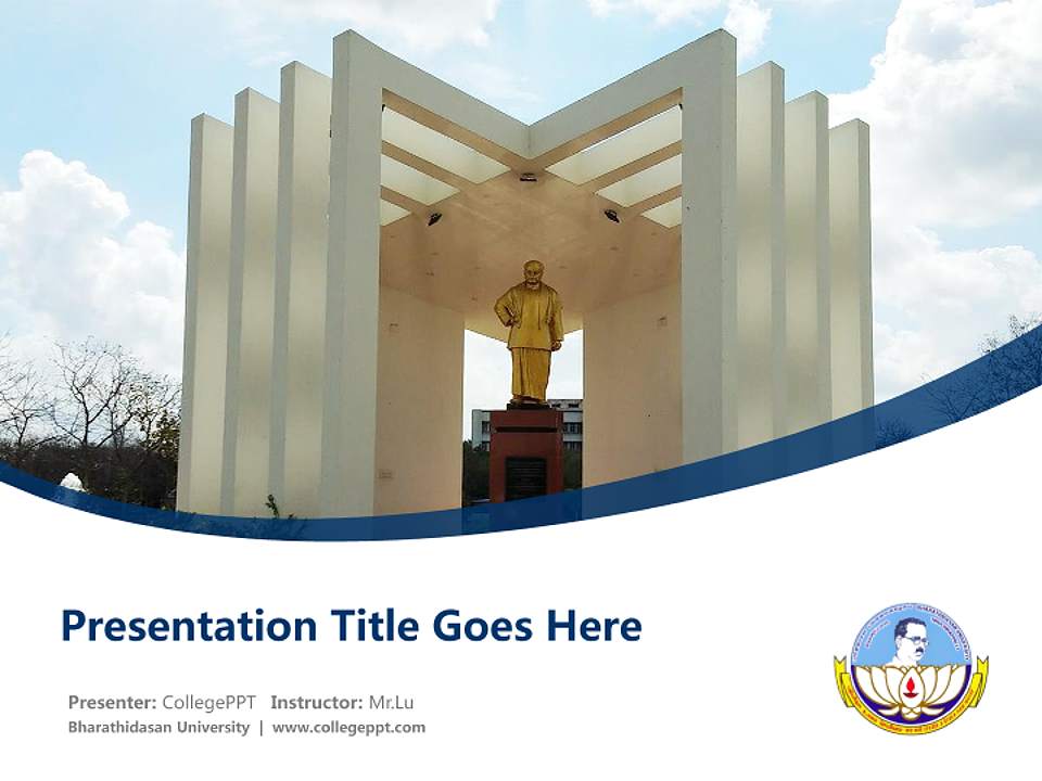 Bharathidasan University Course/Courseware Creation PPT Template4:3 ratio PPT effect preview image5
