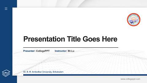 Dr. B. R. Ambedkar University, Srikakulam Thesis Proposal/Graduation Defense PPT Template