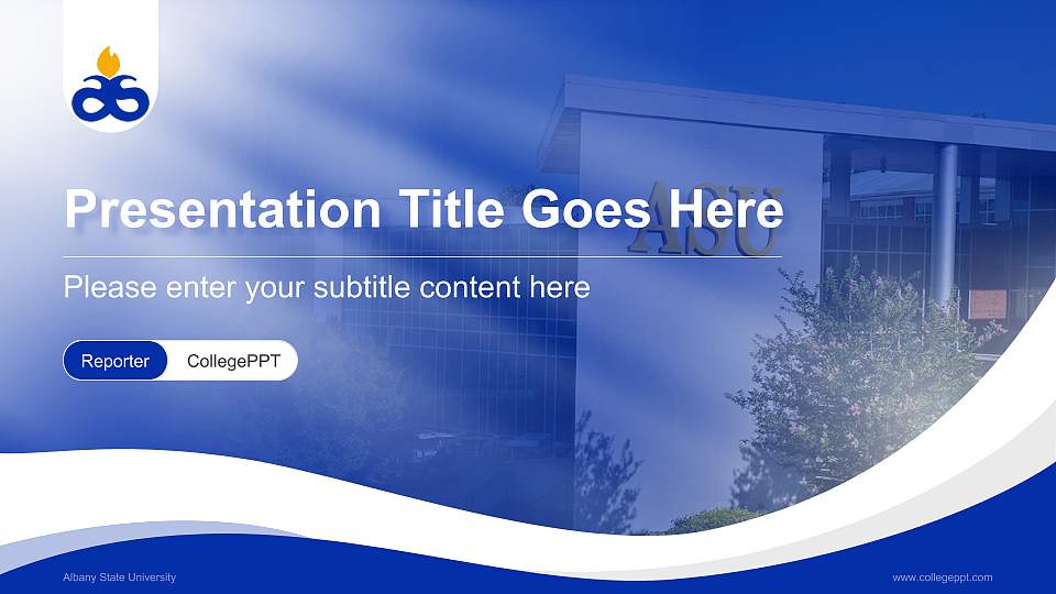 Albany State University Lecture Sharing and Networking Event PPT Template16:9 ratio PPT effect preview image