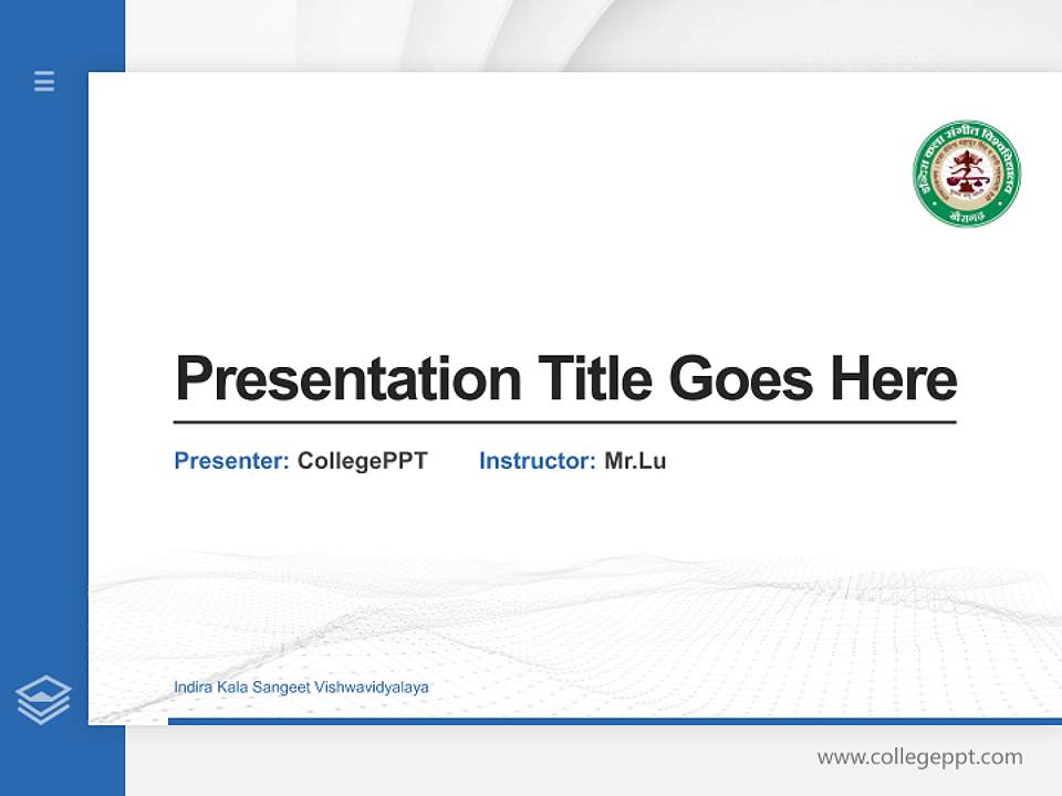 Indira Kala Sangeet Vishwavidyalaya Thesis Proposal/Graduation Defense PPT Template4:3 ratio PPT effect preview image5