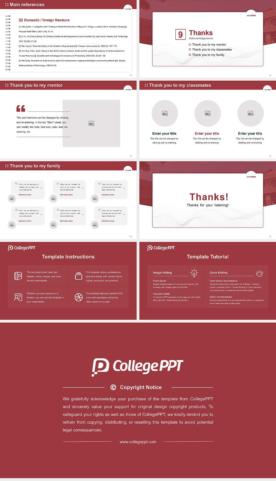 IIHMR University Graduation Thesis Defense PPT Template16:9 ratio PPT effect preview image7
