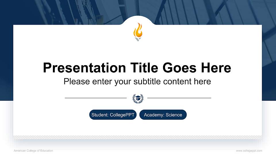 American College of Education National Scholarship Defense PPT Template16:9 ratio PPT effect preview image