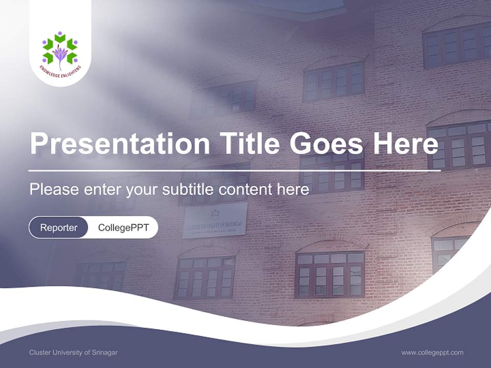 Cluster University of Srinagar Lecture Sharing and Networking Event PPT Template4:3 ratio PPT effect preview image4