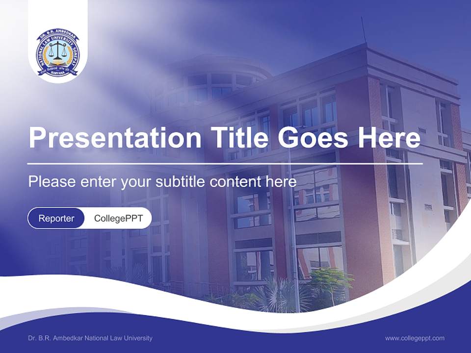 Dr. B.R. Ambedkar National Law University Lecture Sharing and Networking Event PPT Template4:3 ratio PPT effect preview image4