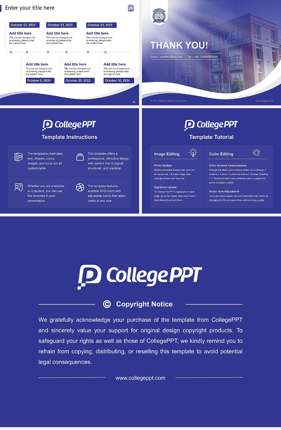 Dr. B.R. Ambedkar National Law University Lecture Sharing and Networking Event PPT Template4:3 ratio PPT effect preview image4