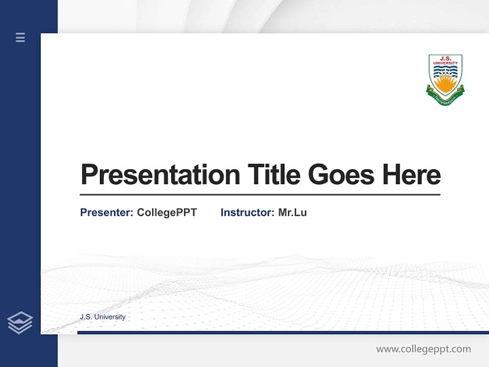 J.S. University Thesis Proposal/Graduation Defense PPT Template4:3 ratio PPT effect preview image5