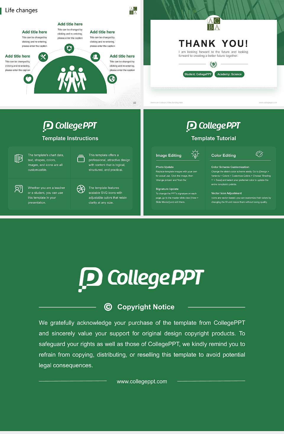 American College of the Building Arts National Scholarship Defense PPT Template4:3 ratio PPT effect preview image4