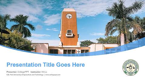 G.B. Pant University of Agriculture and Technology Course/Courseware Creation PPT Template