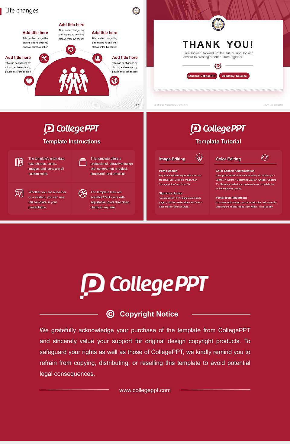 Dr. Bhimrao Ambedkar Law University National Scholarship Defense PPT Template4:3 ratio PPT effect preview image4
