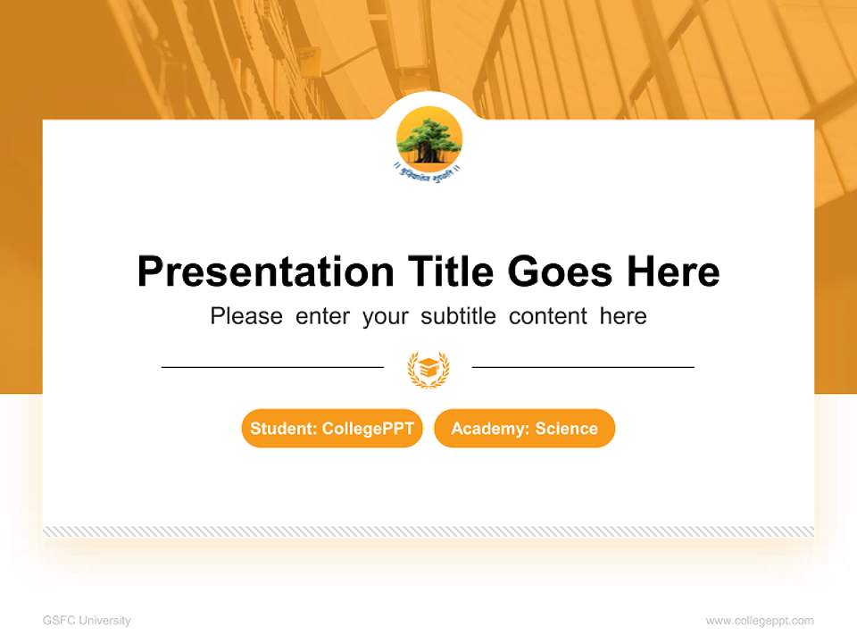 GSFC University National Scholarship Defense PPT Template4:3 ratio PPT effect preview image4