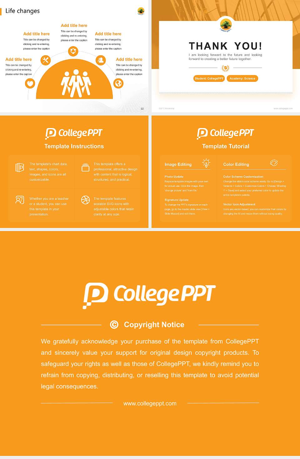 GSFC University National Scholarship Defense PPT Template4:3 ratio PPT effect preview image4