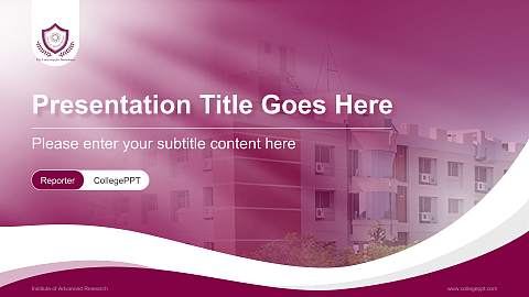 Institute of Advanced Research Lecture Sharing and Networking Event PPT Template