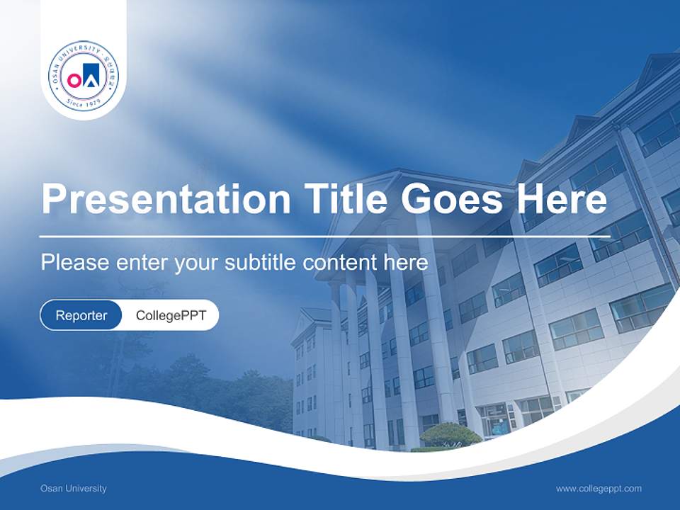 Osan University Lecture Sharing and Networking Event PPT Template4:3 ratio PPT effect preview image4