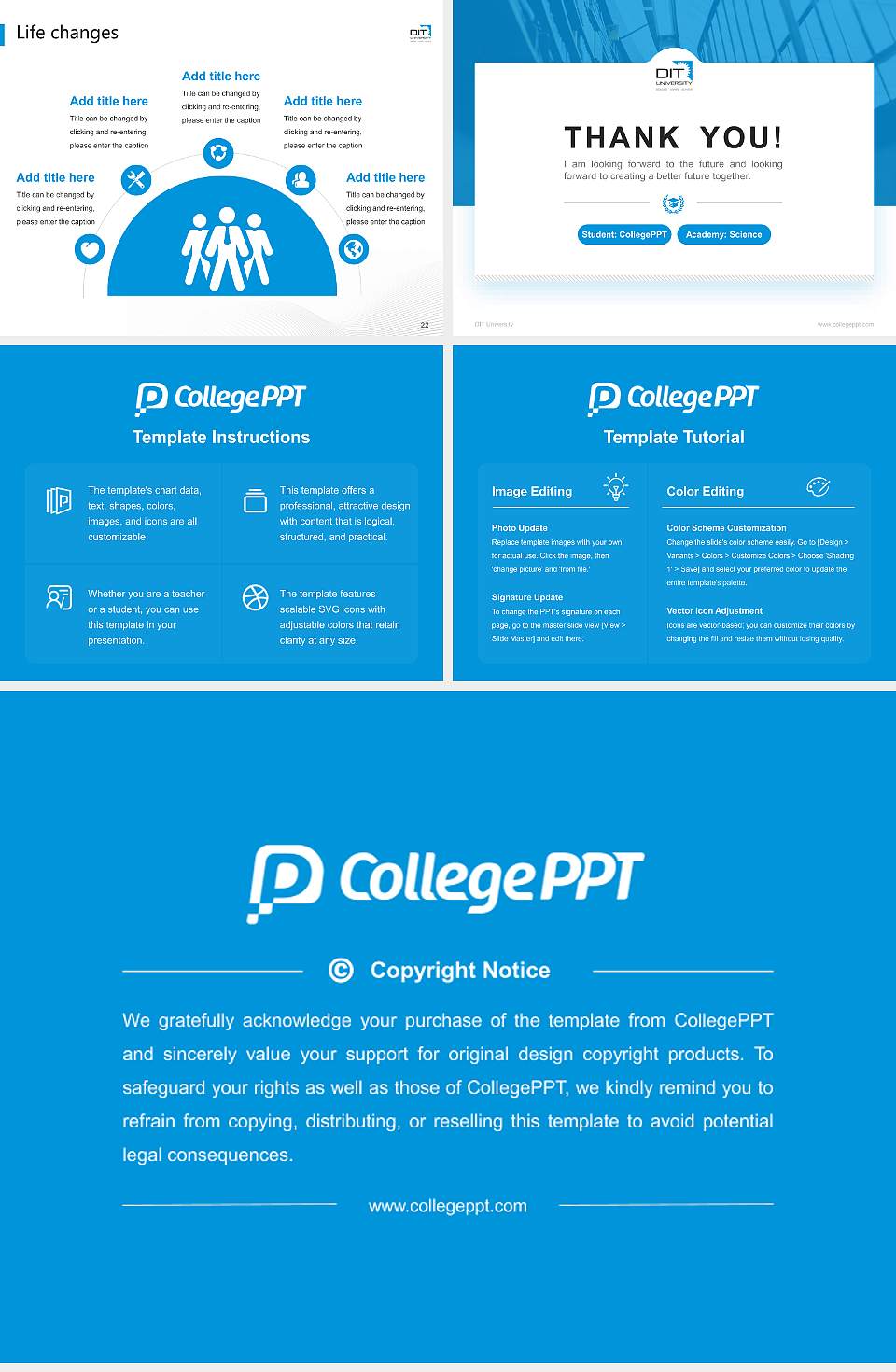 DIT University National Scholarship Defense PPT Template4:3 ratio PPT effect preview image4