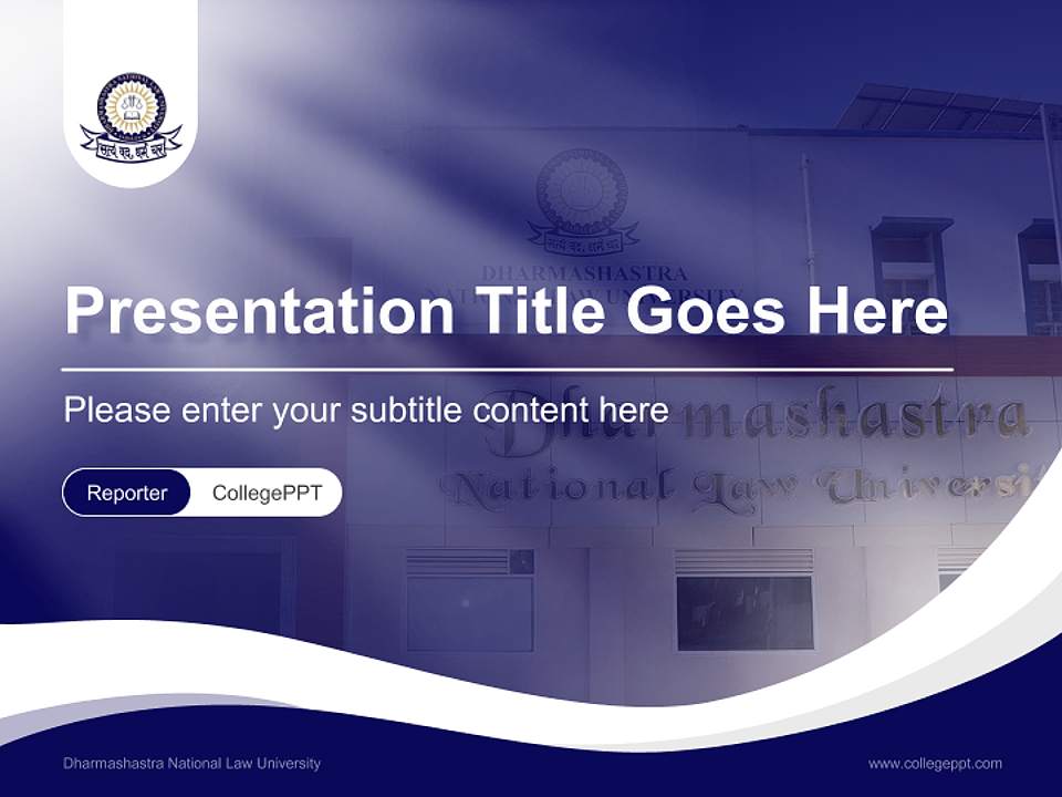 Dharmashastra National Law University Lecture Sharing and Networking Event PPT Template4:3 ratio PPT effect preview image4