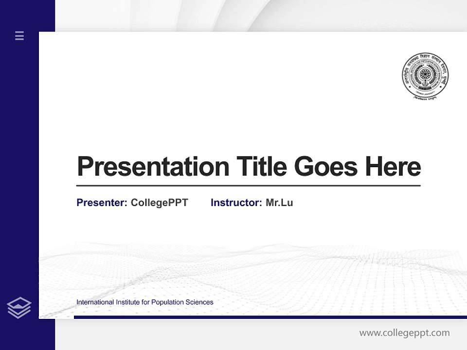 International Institute for Population Sciences Thesis Proposal/Graduation Defense PPT Template4:3 ratio PPT effect preview image5