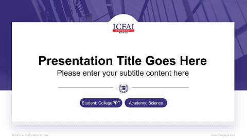 ICFAI University Raipur B.Tech National Scholarship Defense PPT Template
