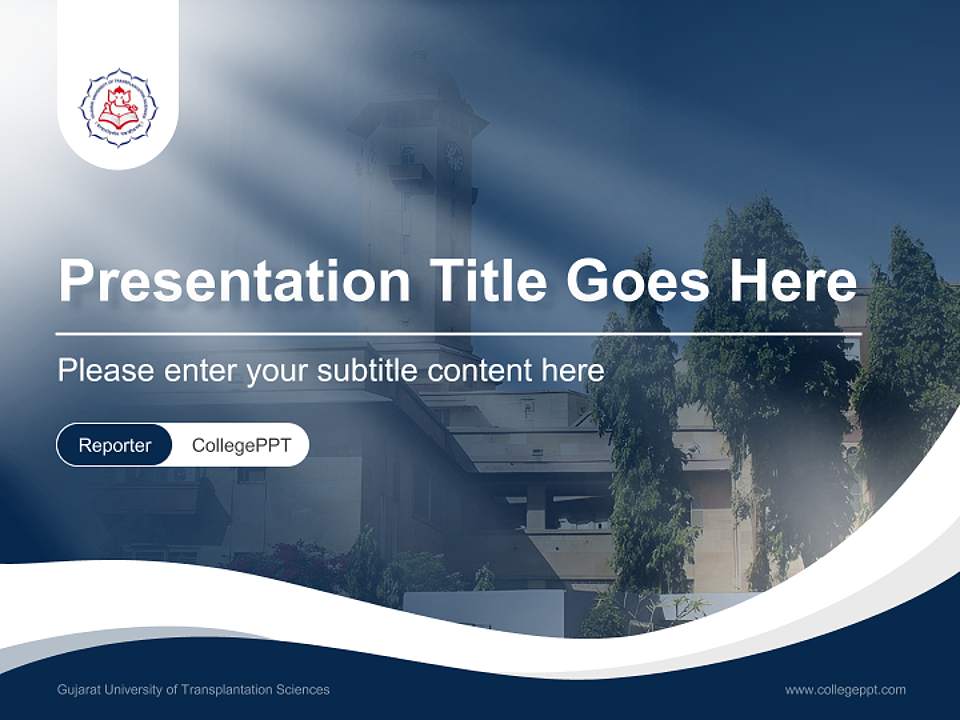 Gujarat University of Transplantation Sciences Lecture Sharing and Networking Event PPT Template4:3 ratio PPT effect preview image4