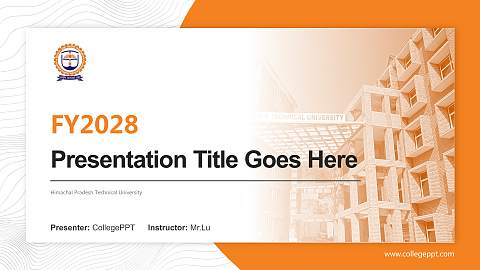 Himachal Pradesh Technical University Academic Presentation/Research Findings Report PPT Template