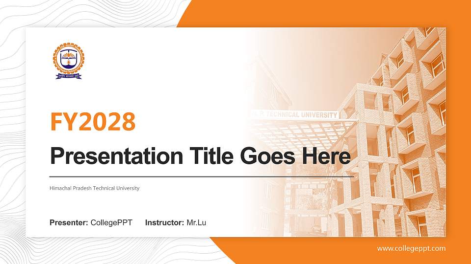 Himachal Pradesh Technical University Academic Presentation/Research Findings Report PPT Template16:9 ratio PPT effect preview image