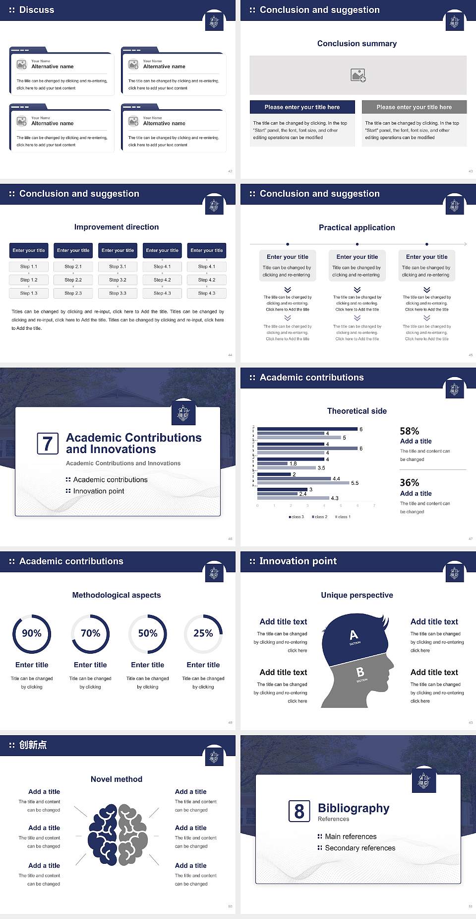 Allegheny Wesleyan College Graduation Thesis Defense PPT Template4:3 ratio PPT effect preview image6