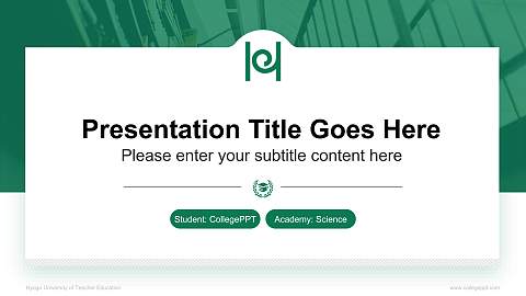Hyogo University of Teacher Education National Scholarship Defense PPT Template