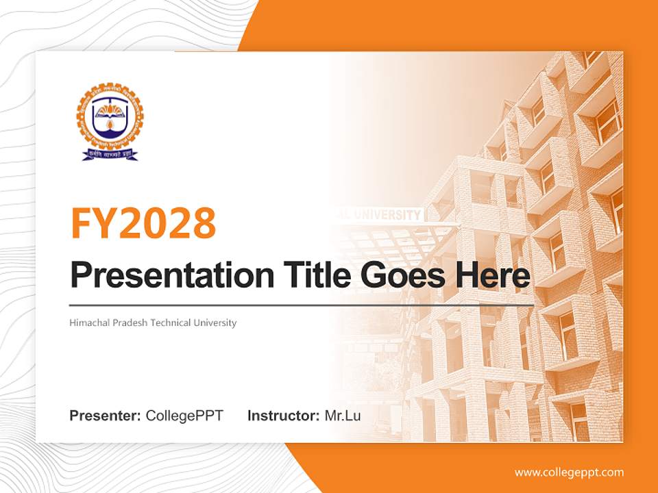 Himachal Pradesh Technical University Academic Presentation/Research Findings Report PPT Template4:3 ratio PPT effect preview image5