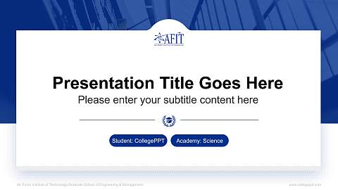 Air Force Institute of Technology-Graduate School of Engineering & Management National Scholarship Defense PPT Template