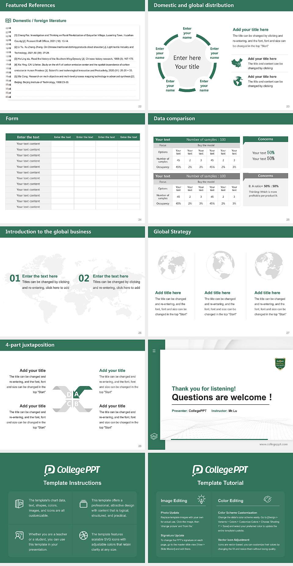 Hyderabad (Sind) National Collegiate University Thesis Proposal/Graduation Defense PPT Template4:3 ratio PPT effect preview image4