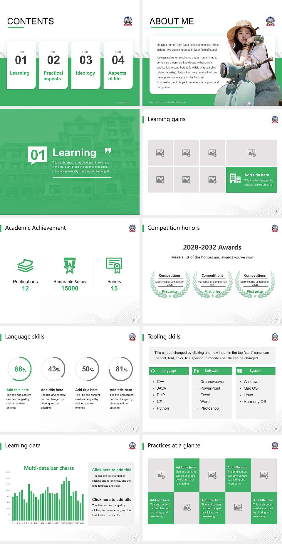 Himachal Pradesh National Law University National Scholarship Defense PPT Template4:3 ratio PPT effect preview image2