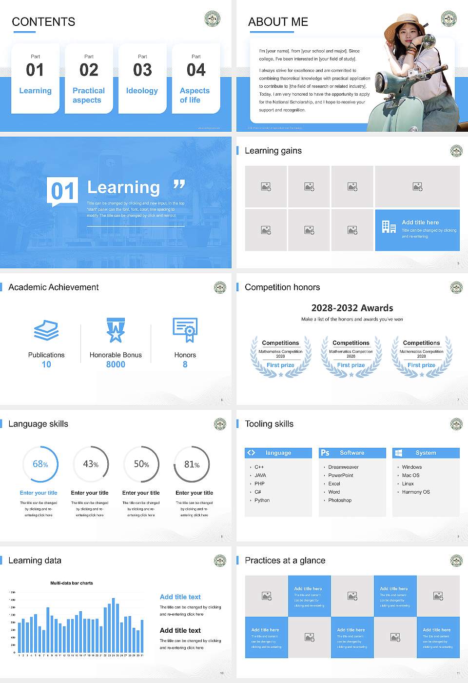 G.B. Pant University of Agriculture and Technology National Scholarship Defense PPT Template16:9 ratio PPT effect preview image2