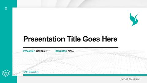 CMR University Thesis Proposal/Graduation Defense PPT Template