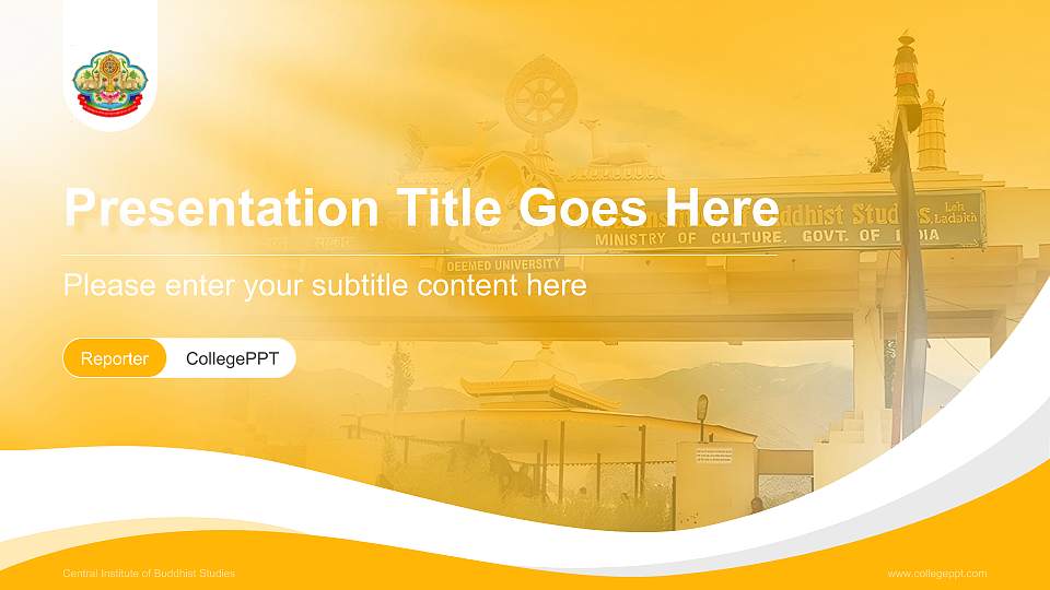 Central Institute of Buddhist Studies Lecture Sharing and Networking Event PPT Template16:9 ratio PPT effect preview image