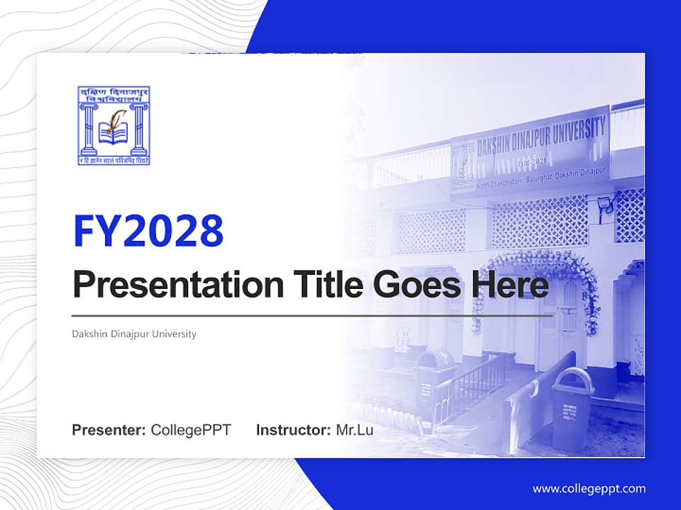Dakshin Dinajpur University Academic Presentation/Research Findings Report PPT Template4:3 ratio PPT effect preview image5