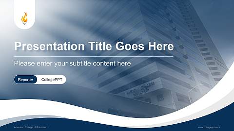 American College of Education Lecture Sharing and Networking Event PPT Template