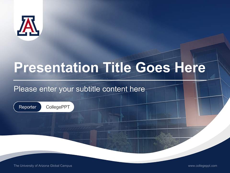 The University of Arizona Global Campus Lecture Sharing and Networking Event PPT Template4:3 ratio PPT effect preview image4