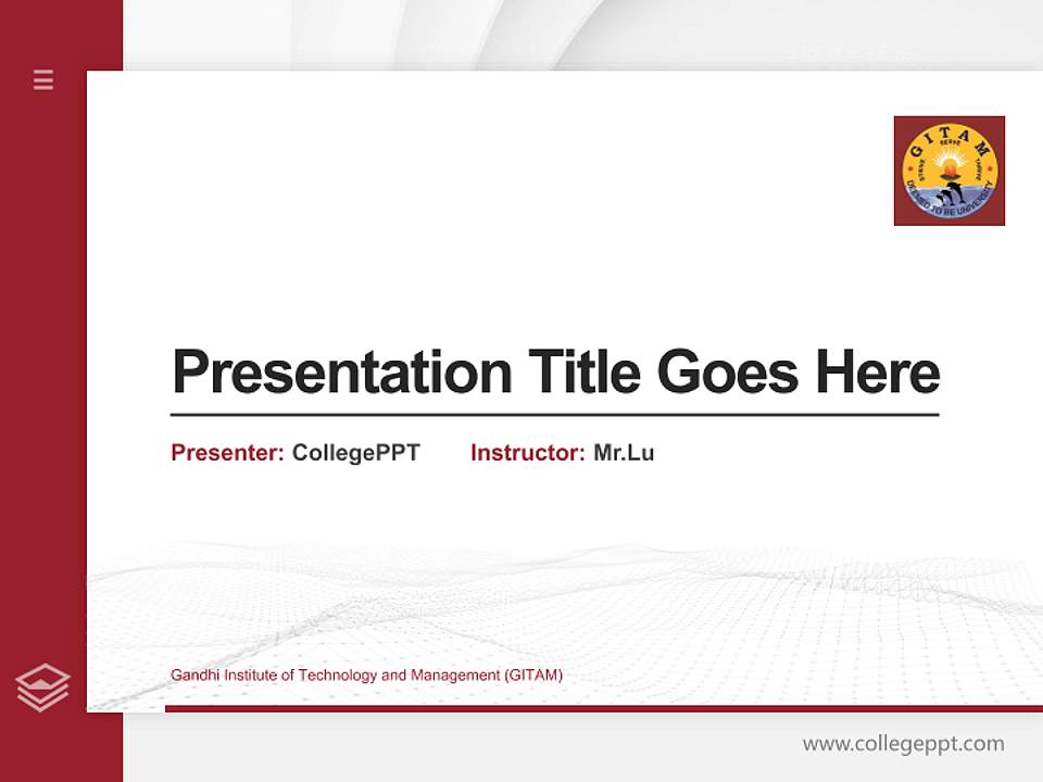 Gandhi Institute of Technology and Management (GITAM) Thesis Proposal/Graduation Defense PPT Template4:3 ratio PPT effect preview image5