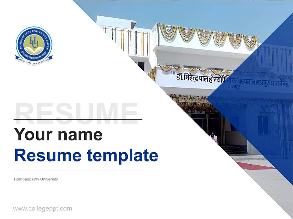 Homoeopathy University Resume PPT Template4:3 ratio PPT effect preview image5