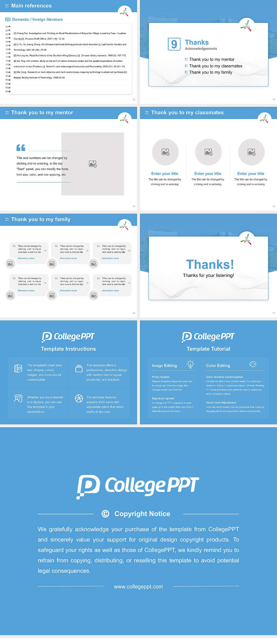 Hiroshima City University Graduation Thesis Defense PPT Template4:3 ratio PPT effect preview image7