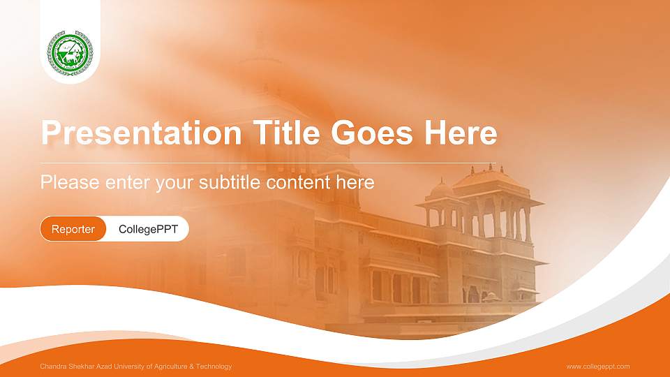Chandra Shekhar Azad University of Agriculture & Technology Lecture Sharing and Networking Event PPT Template16:9 ratio PPT effect preview image