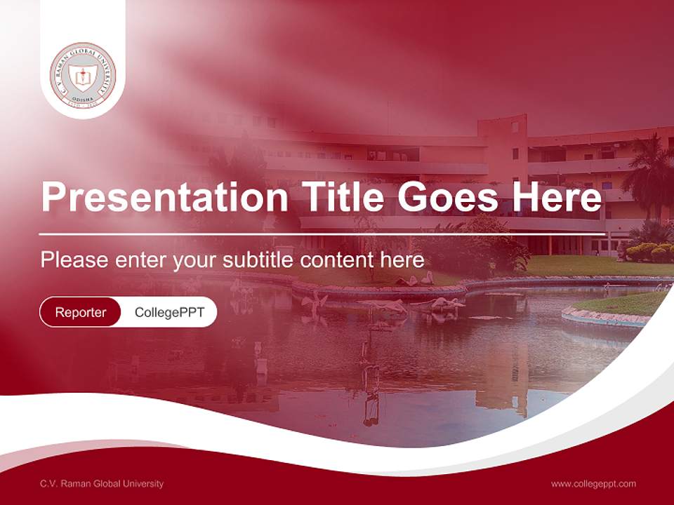 C.V. Raman Global University Lecture Sharing and Networking Event PPT Template4:3 ratio PPT effect preview image4