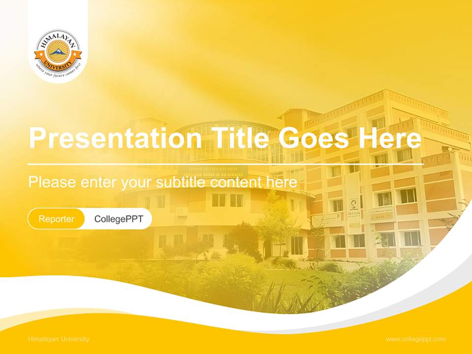 Himalayan University Lecture Sharing and Networking Event PPT Template4:3 ratio PPT effect preview image4